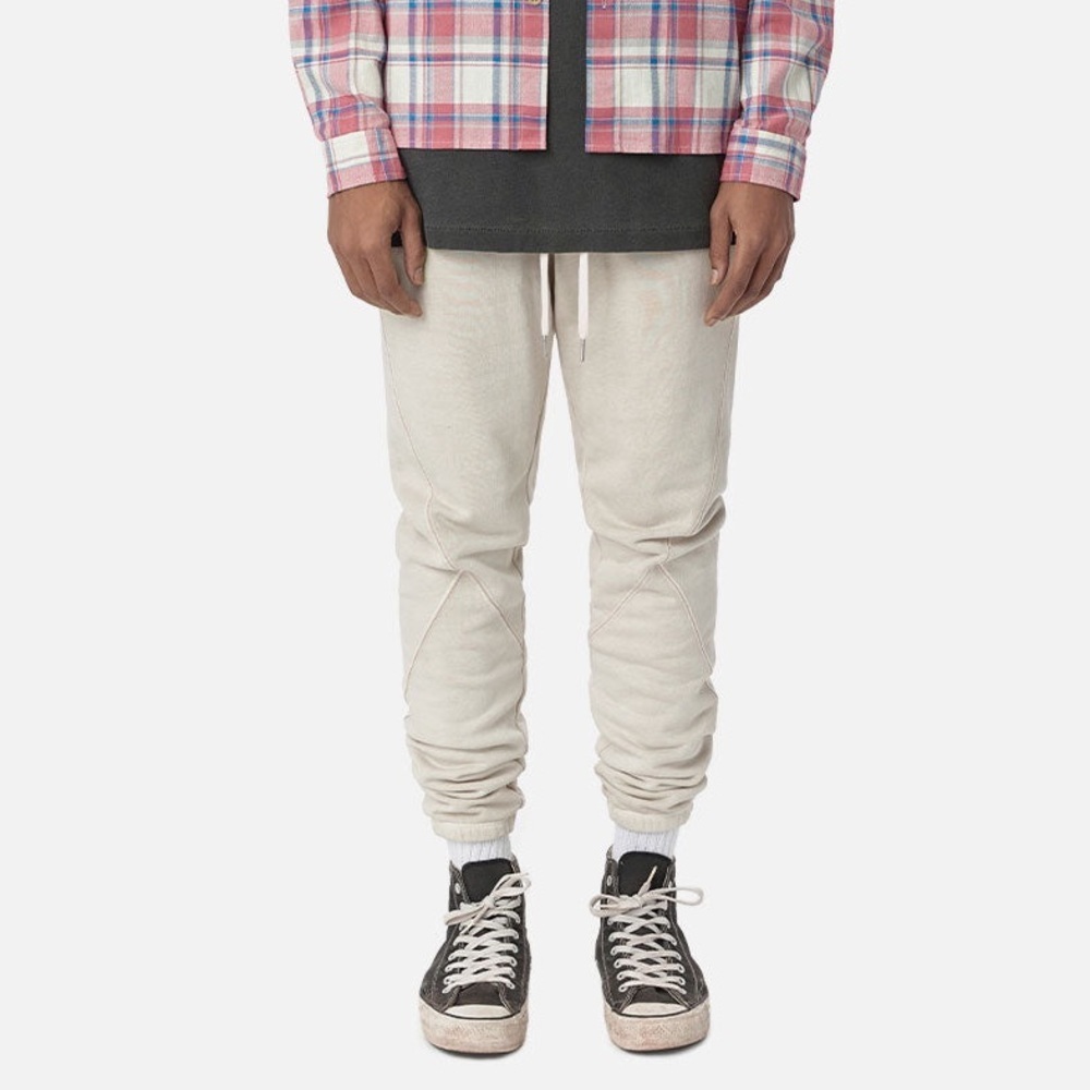 JOHN ELLIOTT Men’s Loose Stitch Beige Joggers Sweats